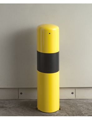 Poteau de protection amovible 60 cm jaune et noir 