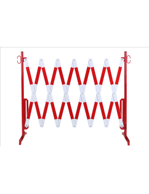 barrière extensible rouge-blanc 4m standard 