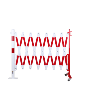barrière extensible rouge-blanc 4m Ø60mm 