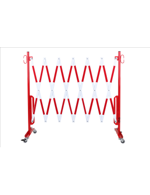 barrière extensible rouge-blanc 3.6m avec rouleau 