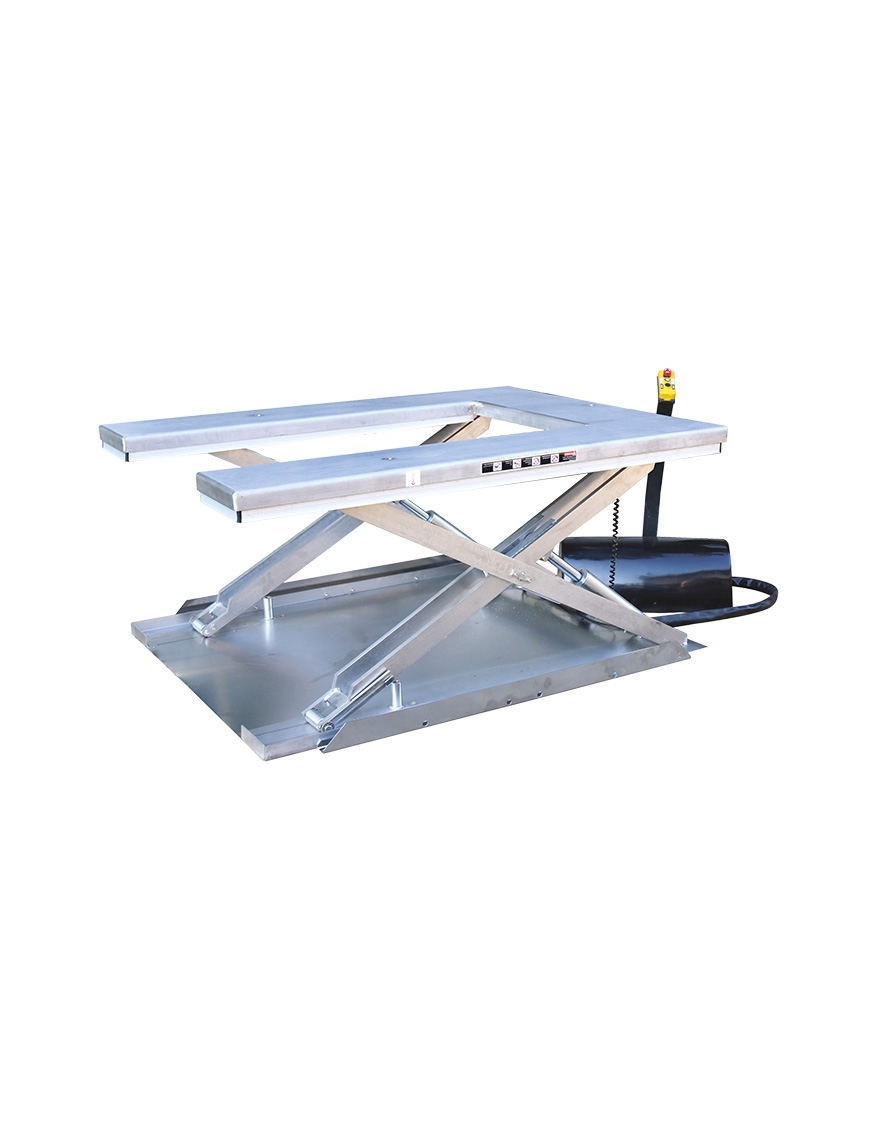 Table élévatrice électrique inox plateau en U 600 kg Fixation:Table élévatrice électrique inox plateau en U 600 kg