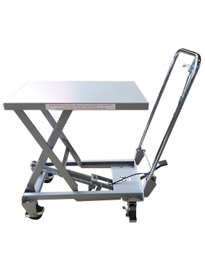 Table élévatrice manuelle aluminium 100 kg Fixation:Table élévatrice manuelle aluminium 100 kg